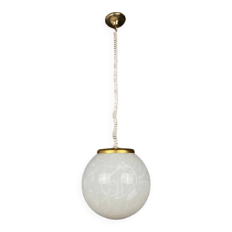 Classic white Murano pendant lamp, Italy, 1970s