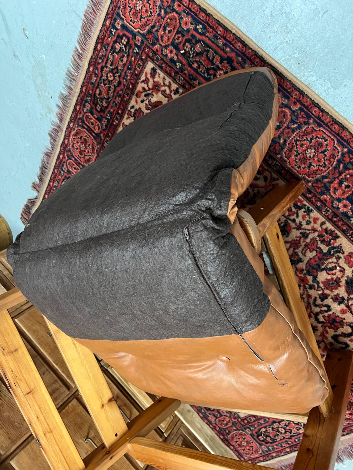 Pine armchair from the 1970s chalet