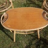 Vintage rattan table and chairs