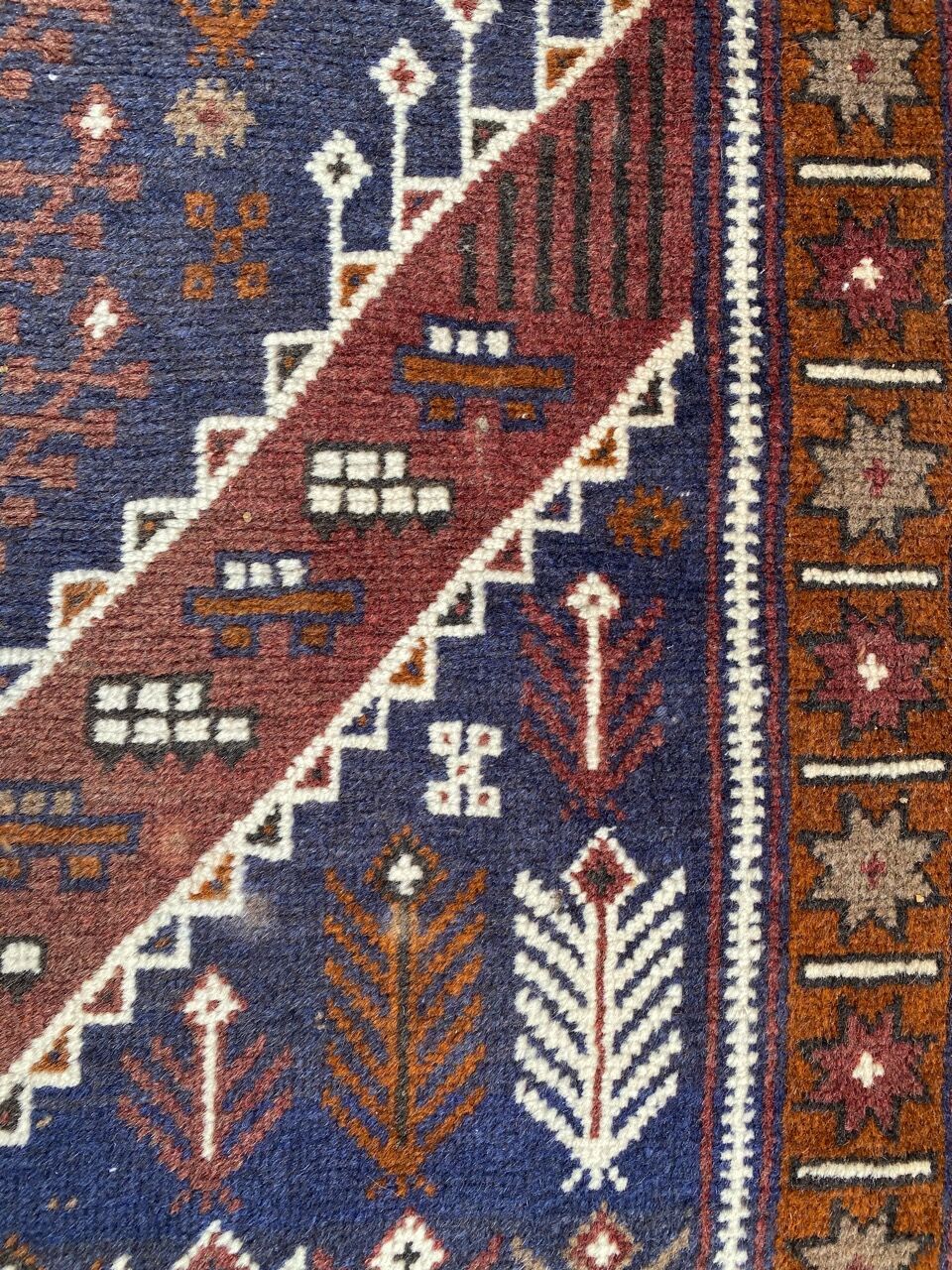 Vintage carpet turkmen belutch afghan 88x146 cm