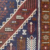 Vintage carpet turkmen belutch afghan 88x146 cm