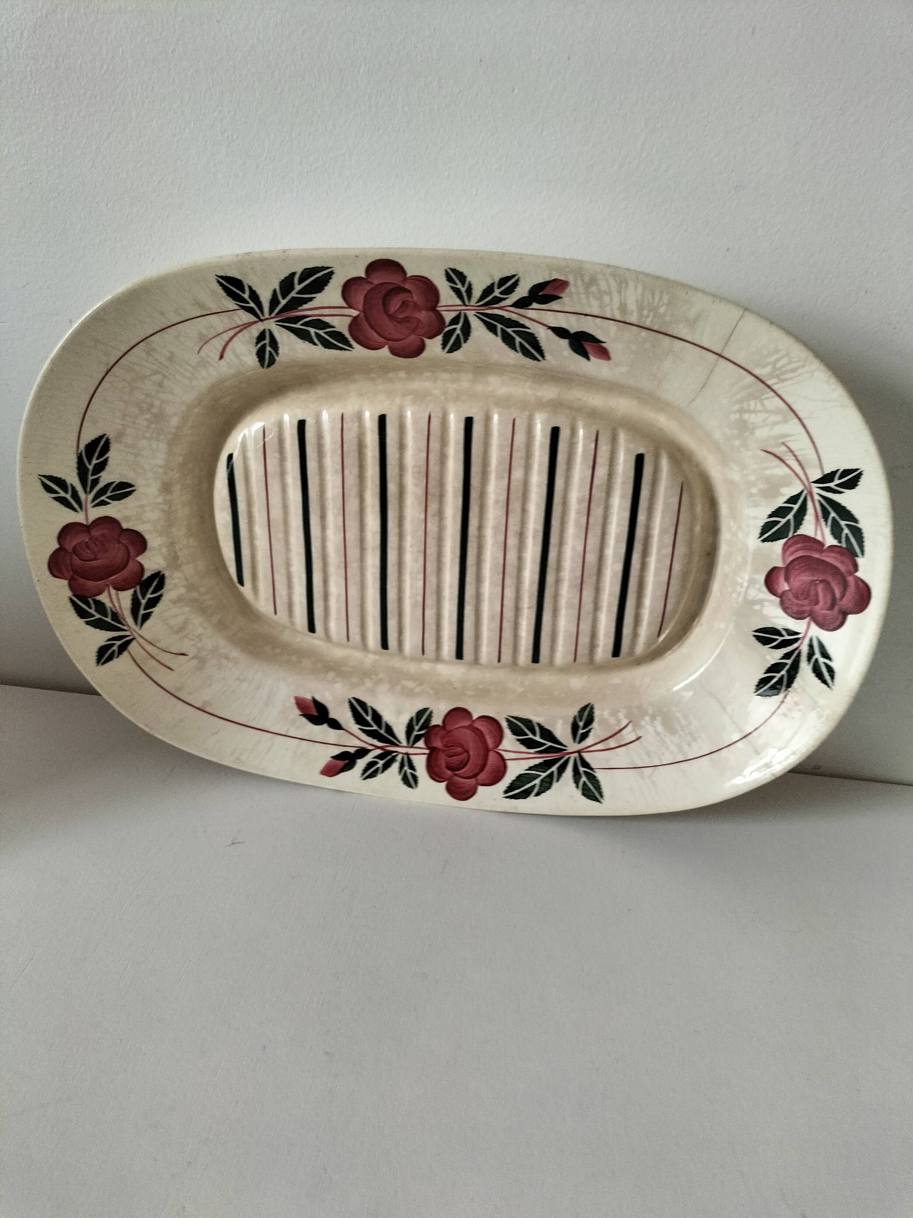 Asparagus dish HBC (Hippolyte Boulenger & Cie), 1920-1955