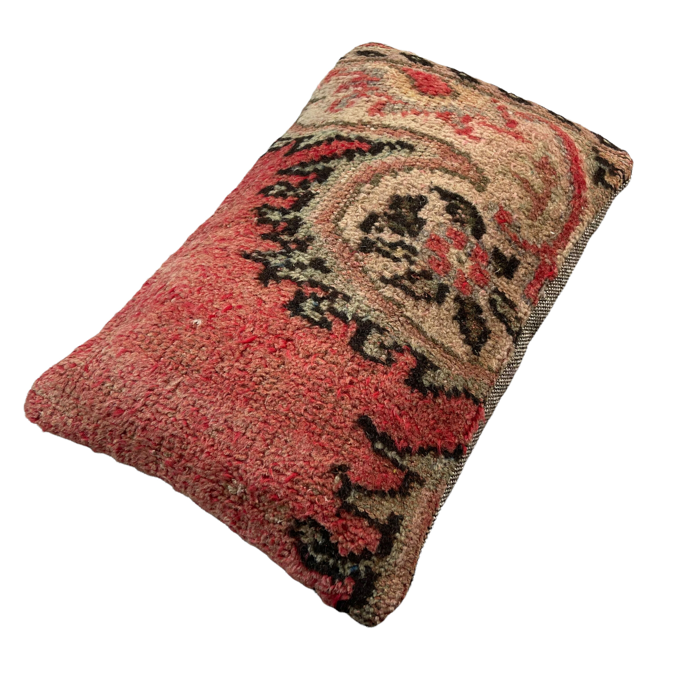 Vintage turkish rug cushion cover, 30 x 50 cm