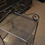 1940 perforated metal tray side table