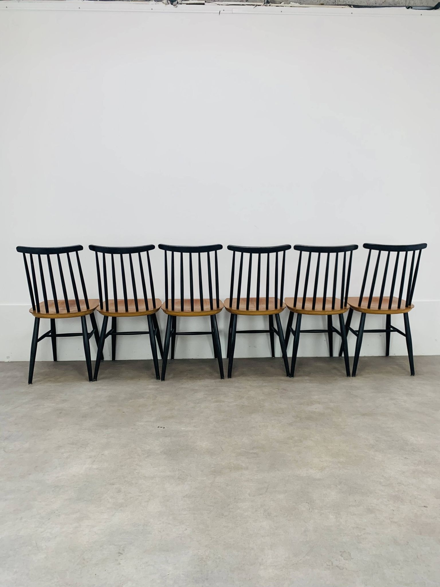 6 chaises Fanett par Ilmari Tapiovaara, scandinave, années 60