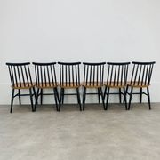 6 chaises Fanett par Ilmari Tapiovaara, scandinave, années 60