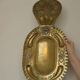 X-large mid-century Swedish brass Baroque sconce with double arm design