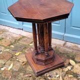 Wooden pedestal table