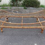 Vintage Italian rattan bed