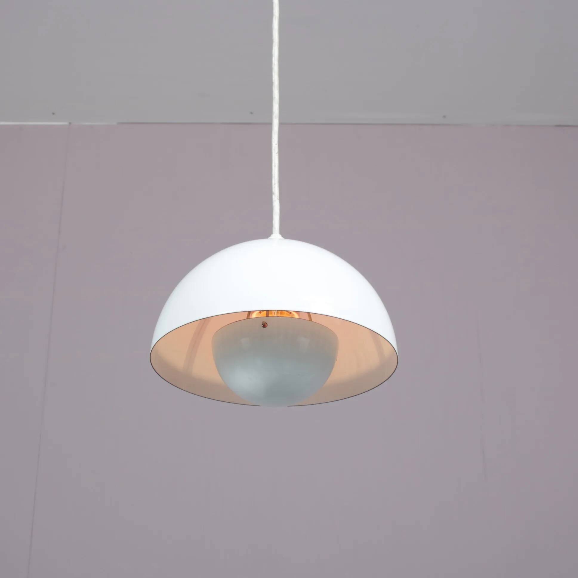 1970s “Flower Pot” hanging lamp by Verner Panton for Louis Poulsen, Denmark