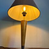 Art Deco table lamp in wood and silver metal