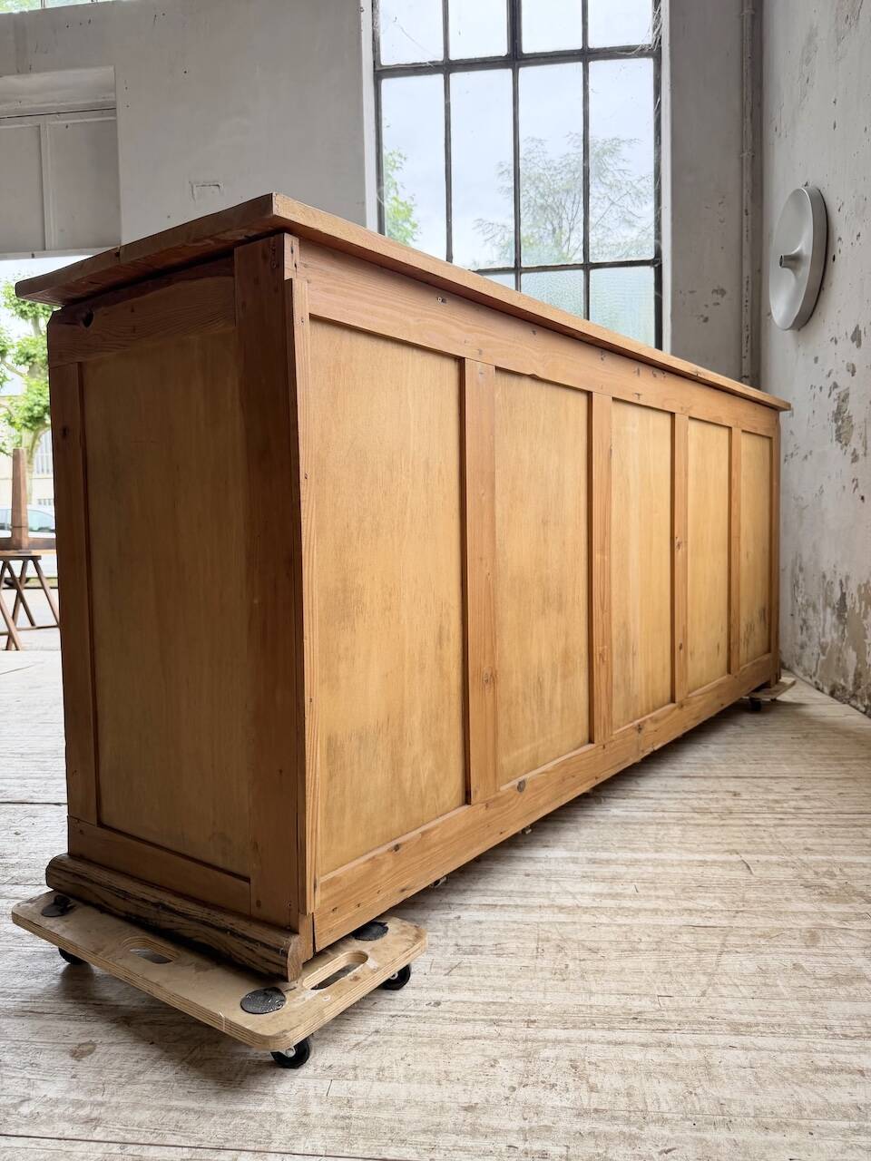 Meuble de métier pin XL années 50