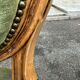 Set of 8 Louis XVI medallion chairs and armchairs in green velvet, 1950.