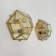 Set of 2 hexagonal wall lamps by Sothis, Italy 1980s