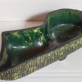 Vintage free-form tripod ceramic cactus planter