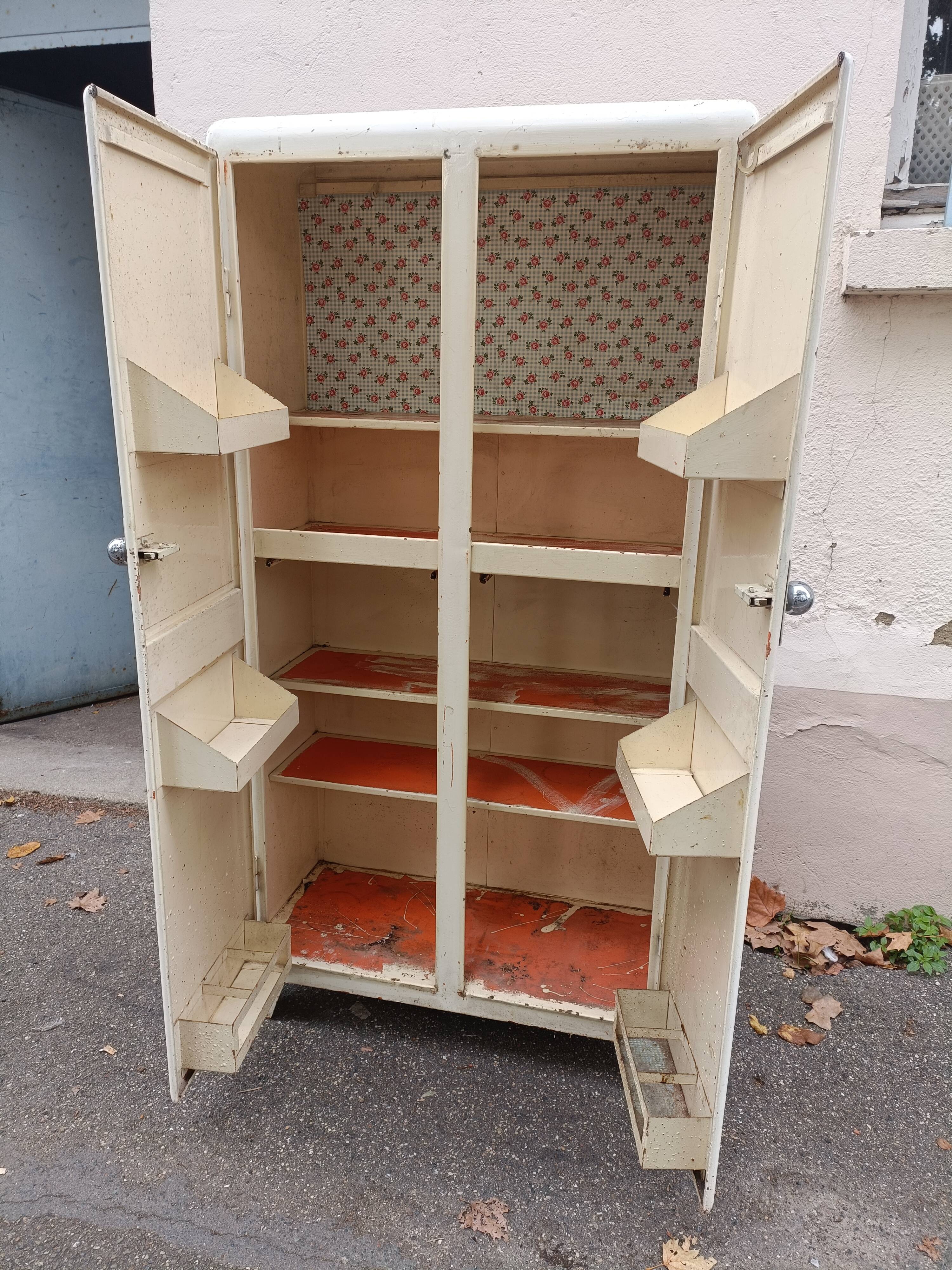 Metal cabinet industrial kitchen