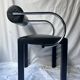 Paire de fauteuil métal et cuir noir "Arconda" par Paolo Piva pour B&B Italia, Italie design 1980