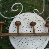 Wall-mounted coat rack, bamboo imitation wood, 4 hooks.