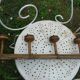 Wall-mounted coat rack, bamboo imitation wood, 4 hooks.