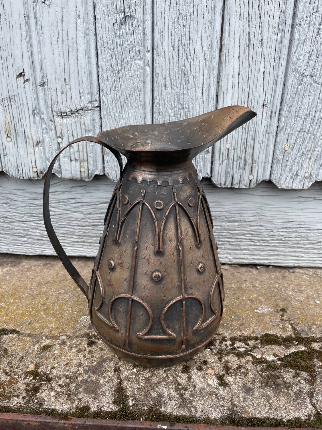 Arts and Crafts: Jug with Alpha and Omega Decorations 1900