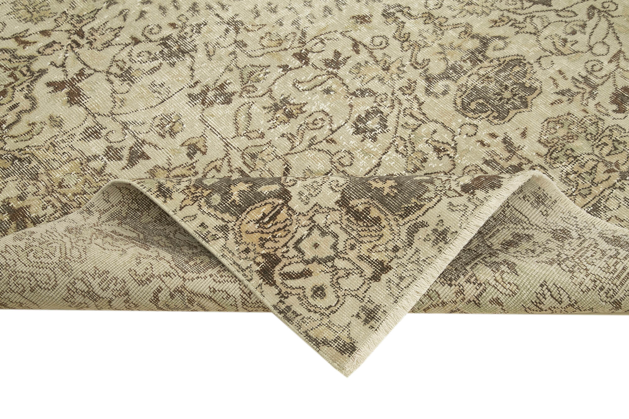 Handmade Decorative Oriental Beige Rug 203 cm x 310 cm