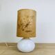 Vintage white ceramic fig lamp, dried flowers, 70s