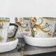 Set of 6 vintage Kéraluc Quimper coffee cups and saucers.