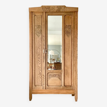 Parisian Art Deco oak wardrobe