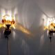 Pair of 70s oberglass wall lights vienna austria