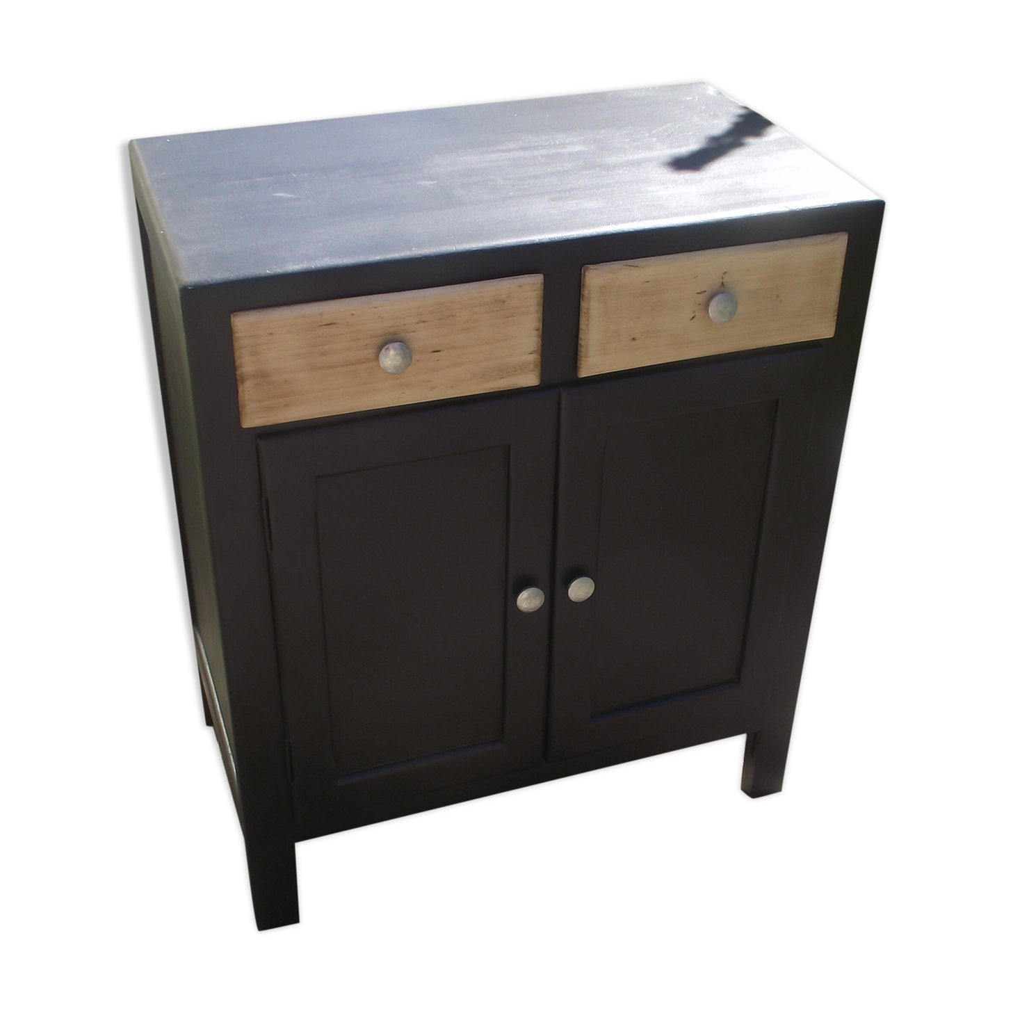 Parisian buffet painted in black from the 50s