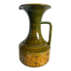 Green and yellow ceramic carafe bitossi italy 1950
