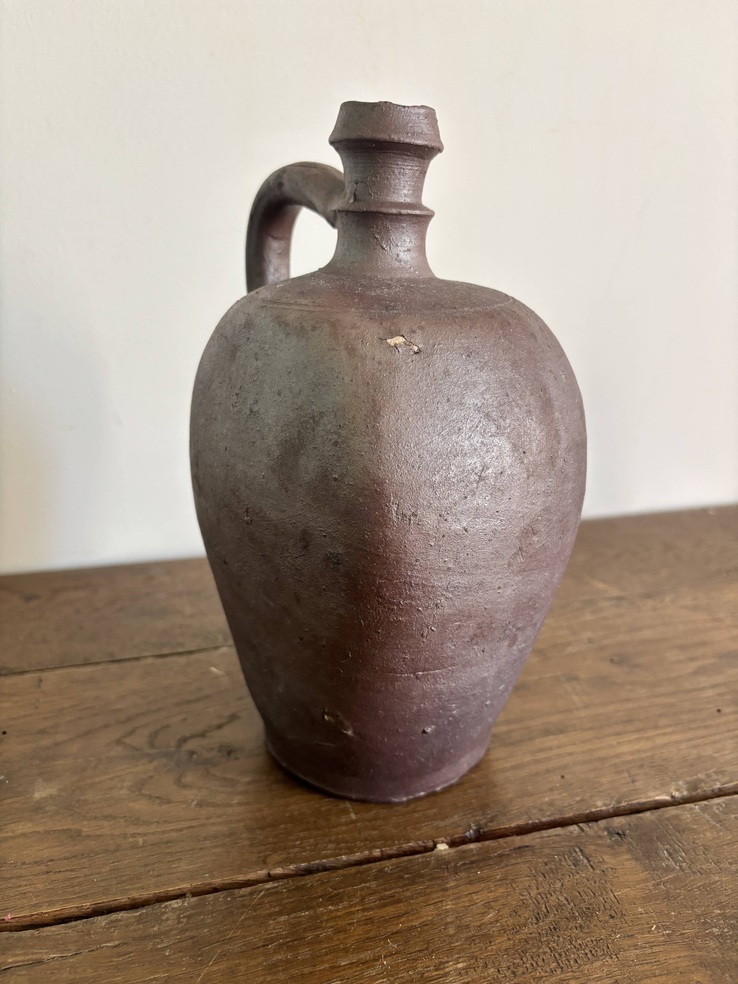 Vintage french stoneware ceramics set – mineral earth