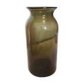 Green glass vase