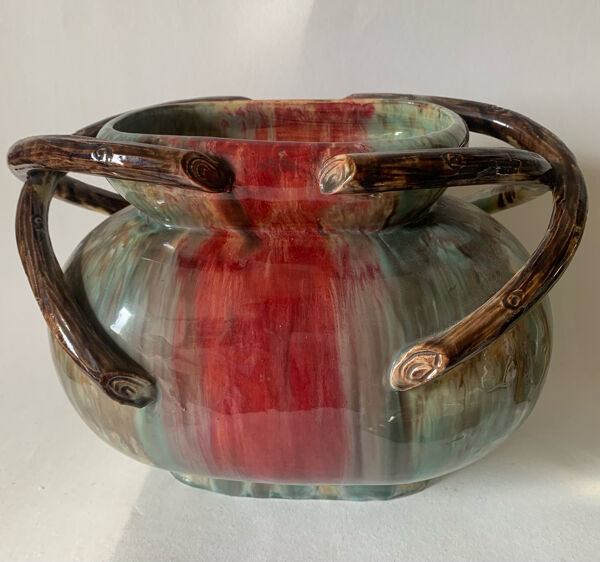 Vasque en faïence émaillée Art Deco