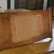 Solid oak coat rack and 2 brass hooks, Art Deco 1930s