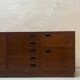 Vintage Italian Sideboard, Mid-Century Modern Wood Cabinet with Lockers 1960's
