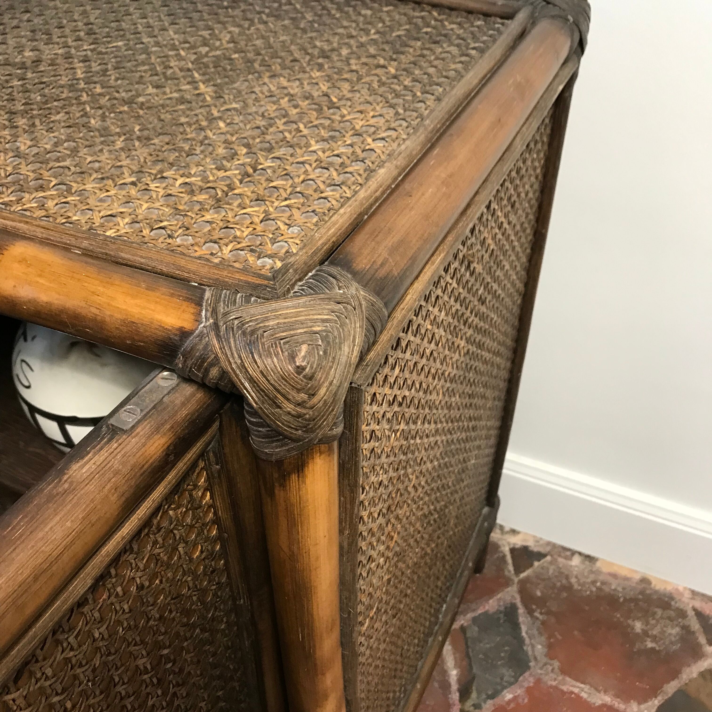 Vintage rattan buffet 1970