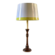 Candle holder lamp with walnut effect, vintage.
