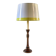 Candle holder lamp with walnut effect, vintage.