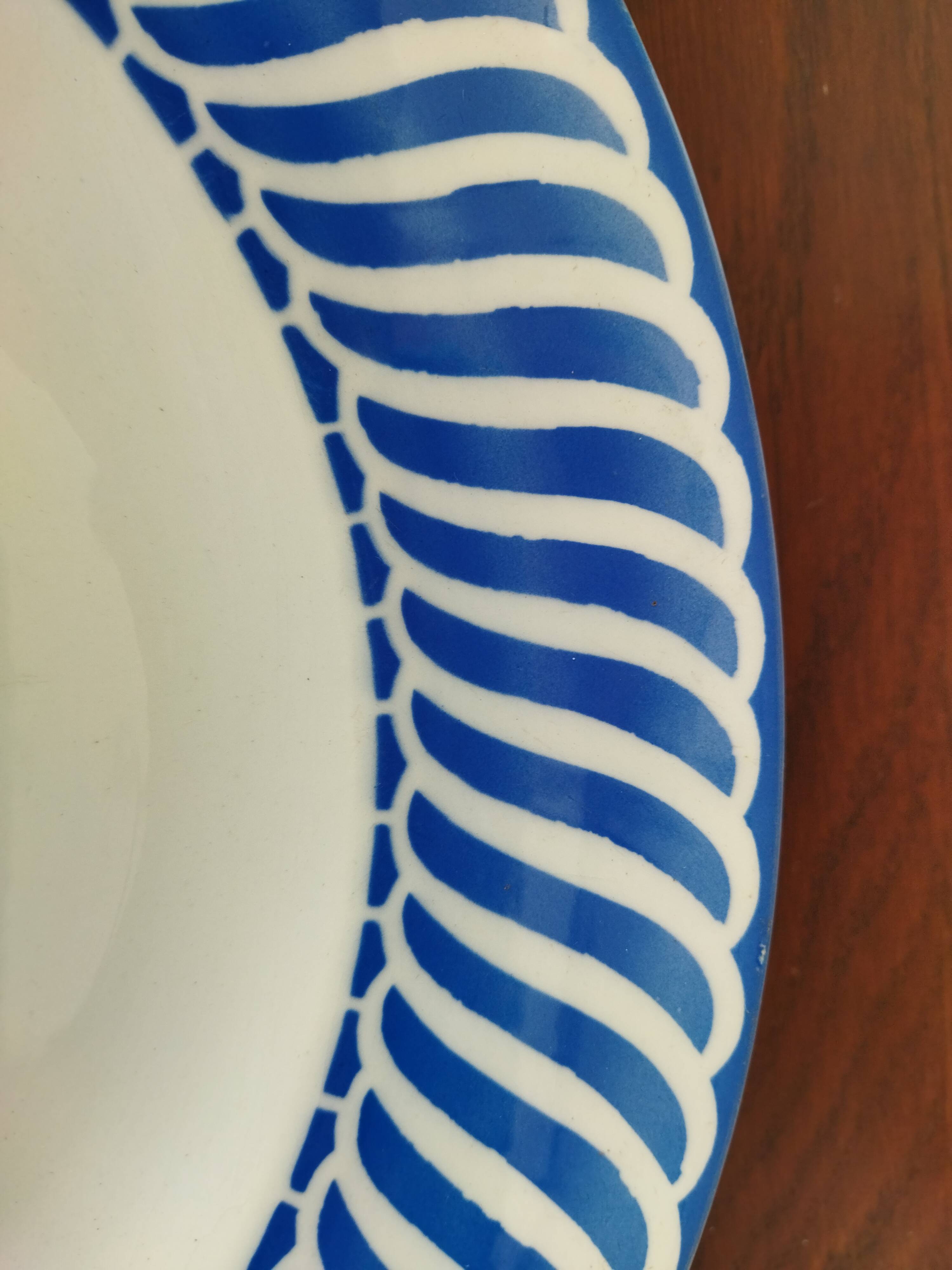 Plat Digoin Sarreguemines "Jacquot" bleu