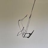Photograph black and white silver print circa 1970 chairlift