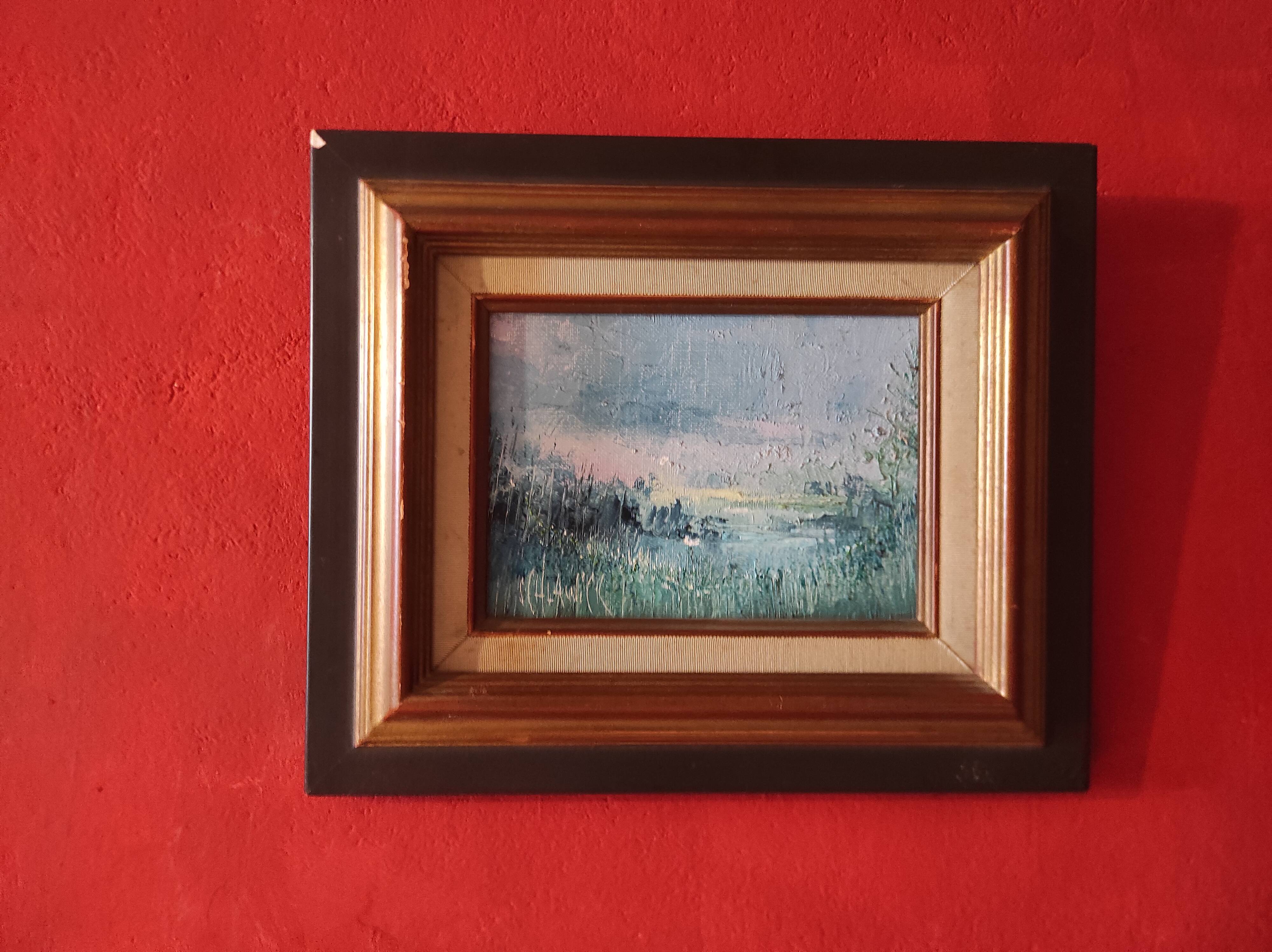 Vintage oil painting, "Les Matinés", signed Alain Schlawick