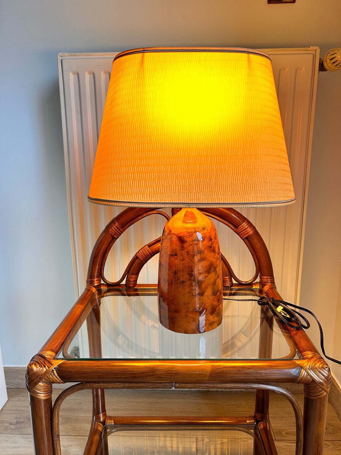 Brown ceramic lamp