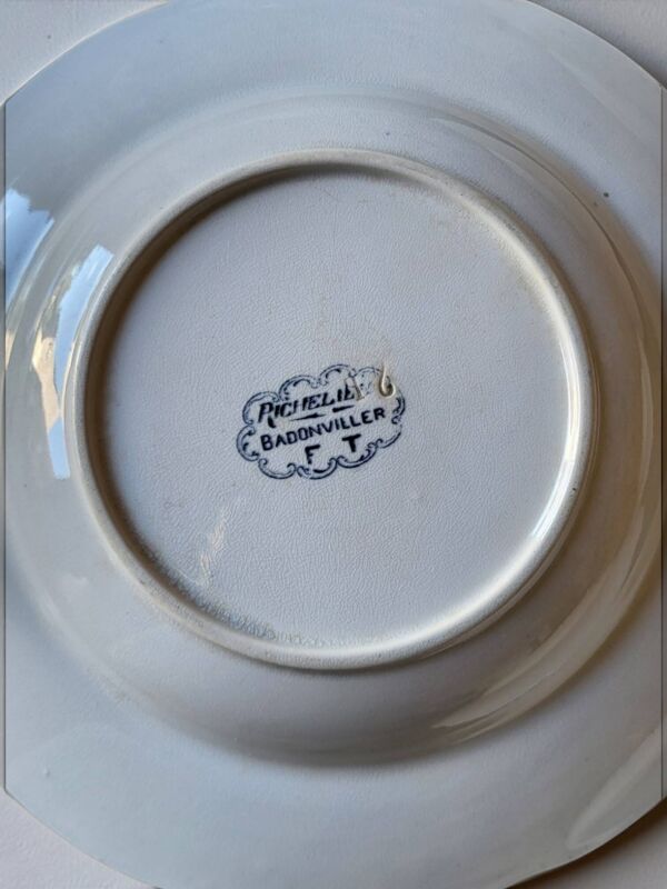 6 assiettes creuses Badonviller modèle Richelieu