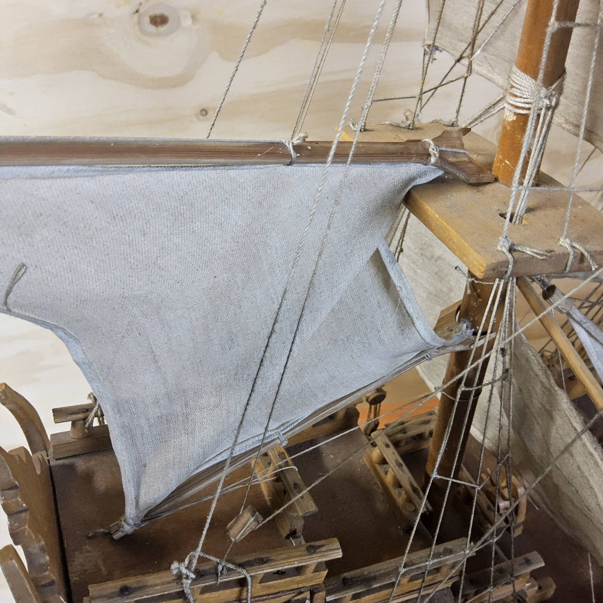 Unique V.O.C model ship from tree trunk (fully handmade)