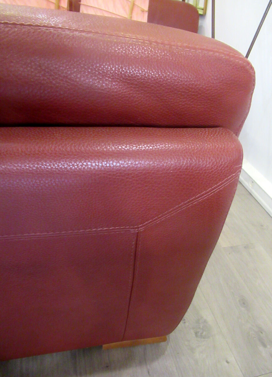 Leather sofa, 2 seats, Roche-Bobois brand