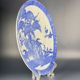 19th, Large Antique Japanese Blue & White Porcelain Imari Plate