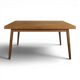 Modernist teak table with 2 extensions.