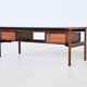 Arne Vodder desk in rosewood and leather Sibast Denmark 1960