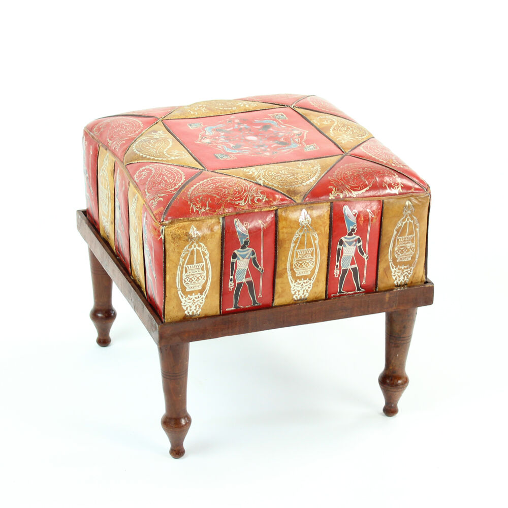 Turkish Ottoman in Leather circa 1960